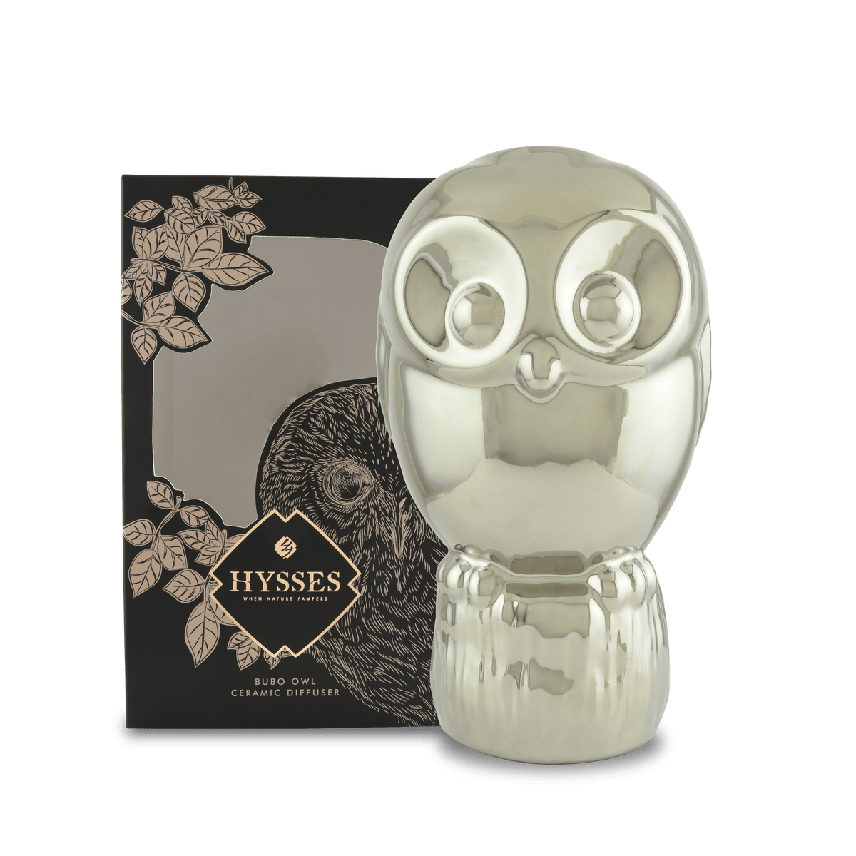 Hysses Home Scents Bubo Owl Ceramic Reed Diffuser Vase