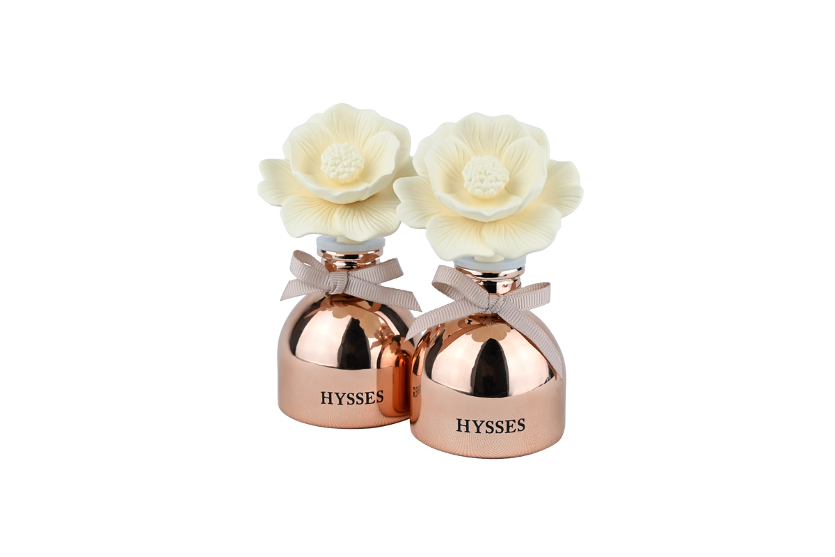 Clay Diffuser Set of 2, Windflower (Geranium Rosemary & Orchid Ambrette)