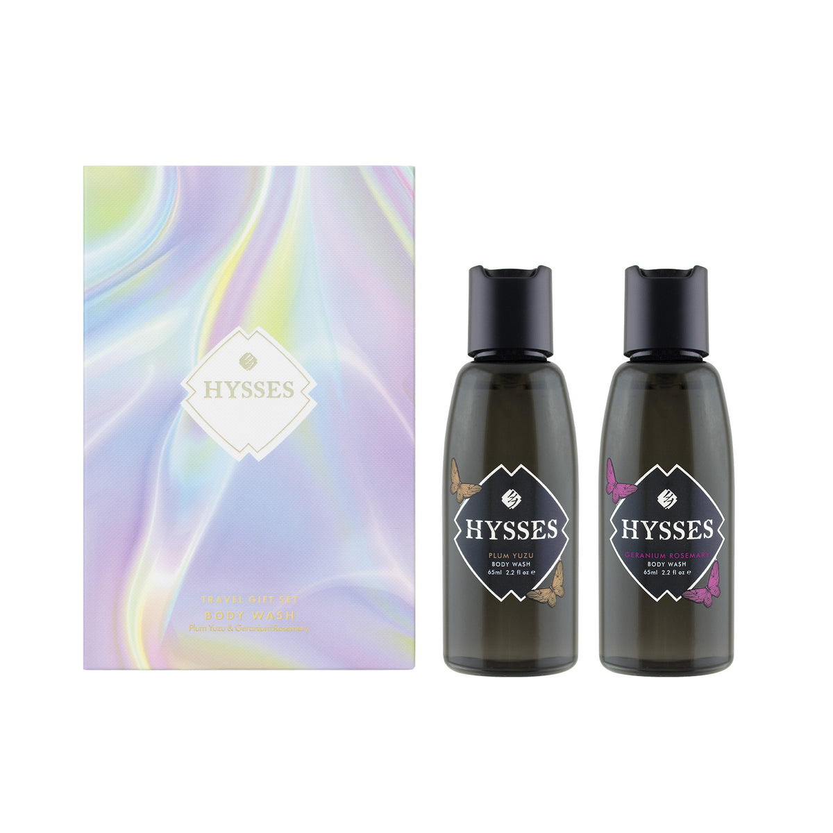 Gift Set Of 2 Body Wash, Plum Yuzu & Geranium Rosemary, 65ml