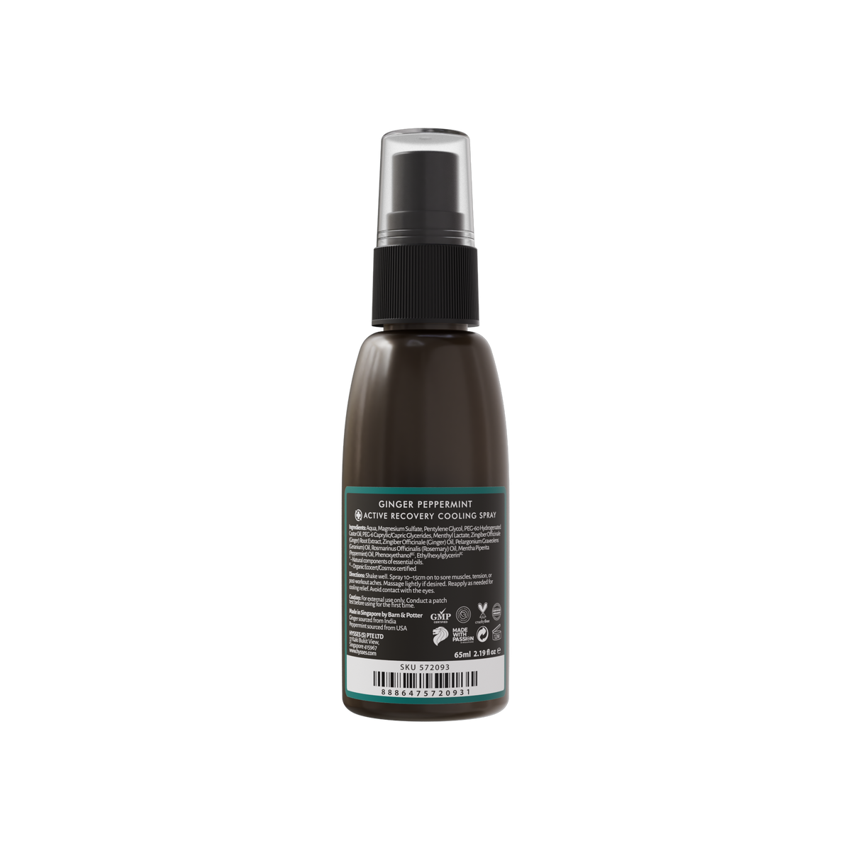 Active Recovery Cooling Spray, Ginger Peppermint