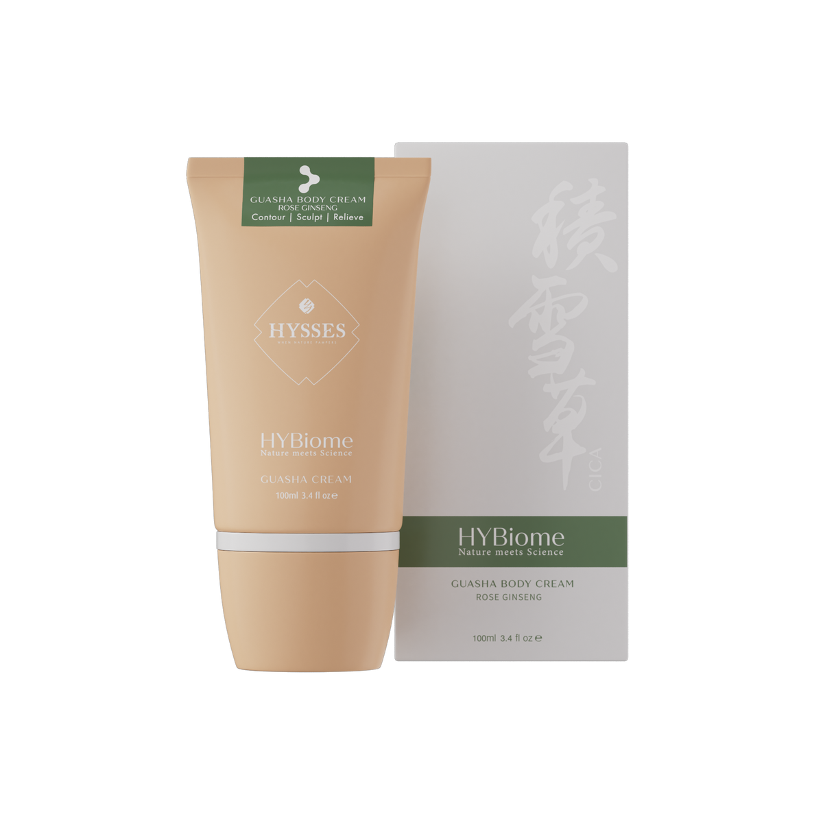 HYBiome Guasha Body Cream, Rose Ginseng