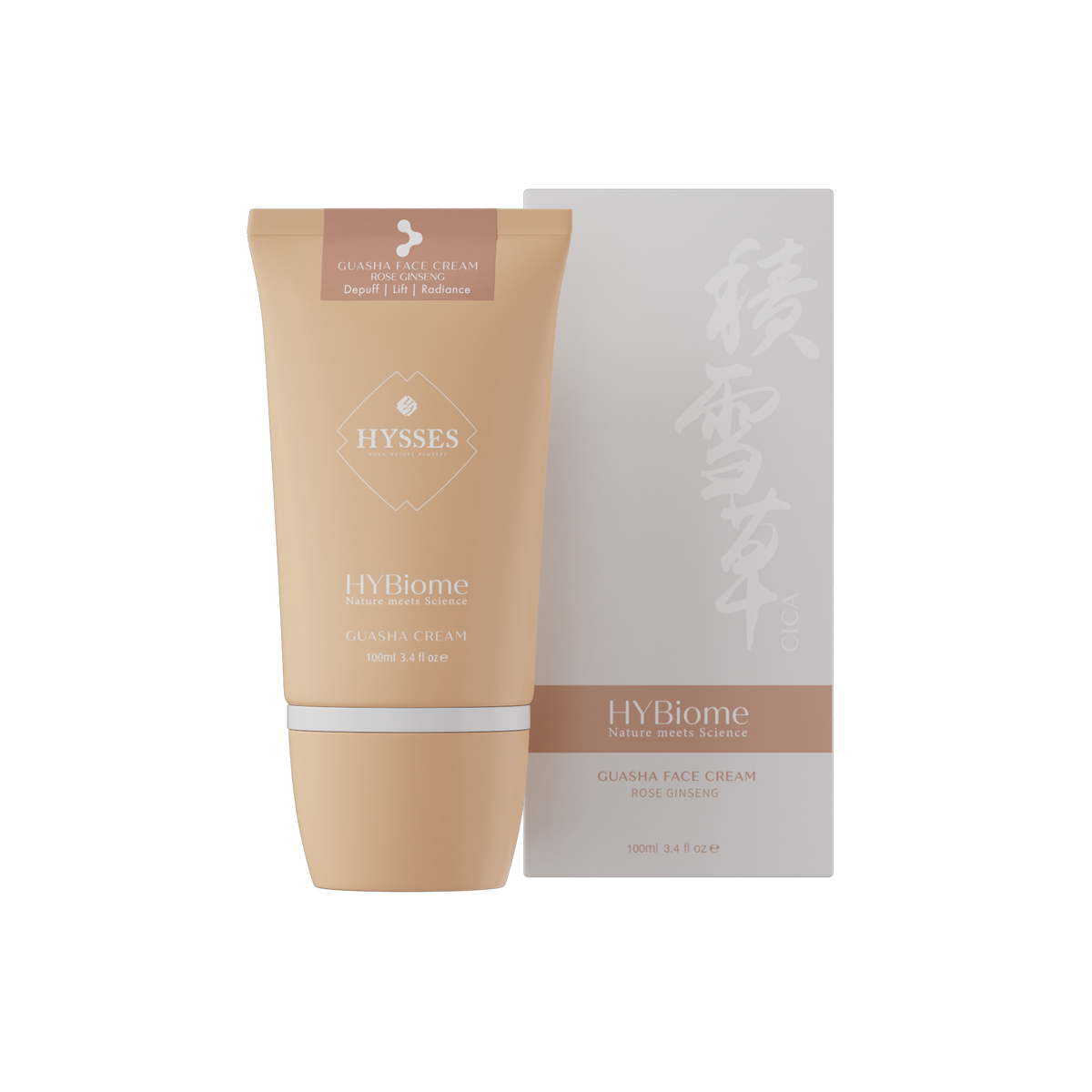 HYBiome Guasha Face Cream, Rose Ginseng