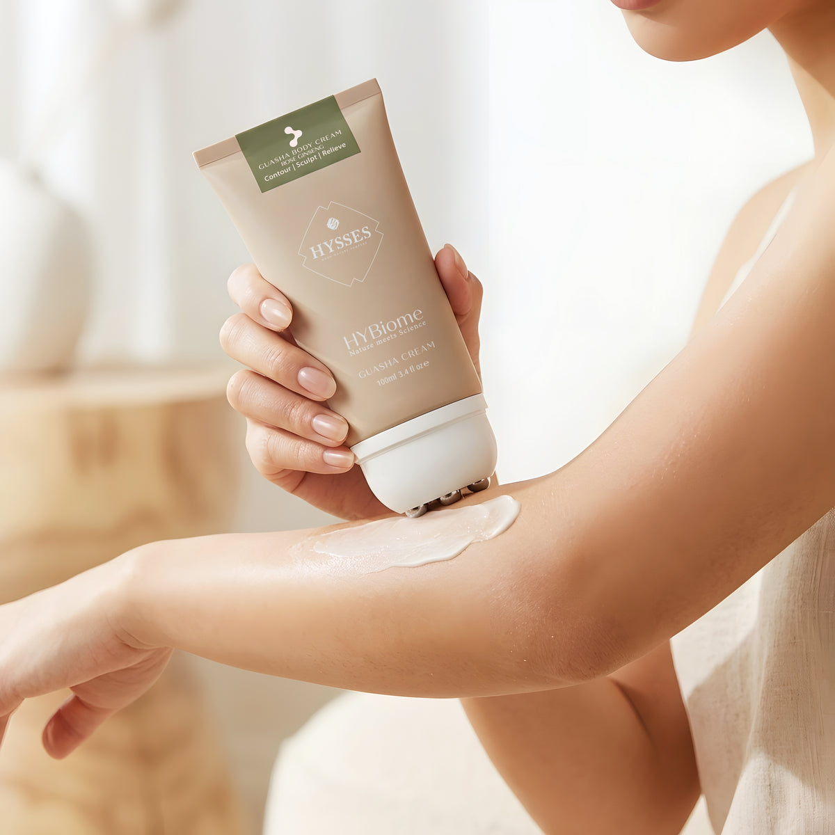HYBiome Guasha Body Cream, Rose Ginseng
