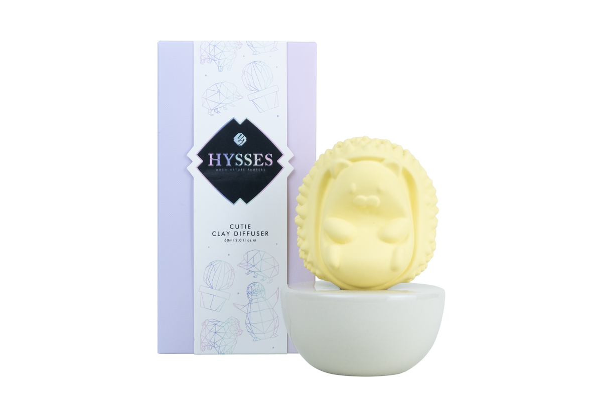 Cutie Clay Diffuser Hedgehog, Rose Hiba