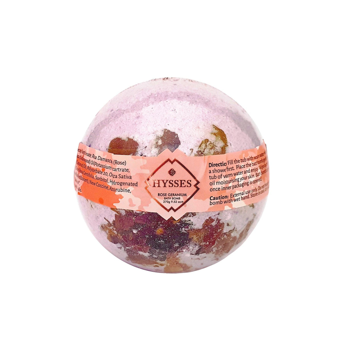 Bath Bomb, Rose Geranium - Hysses Singapore