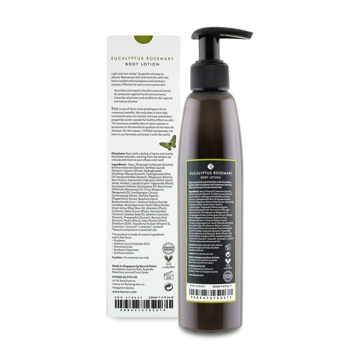 Hysses Body Care Body Lotion Eucalyptus Rosemary