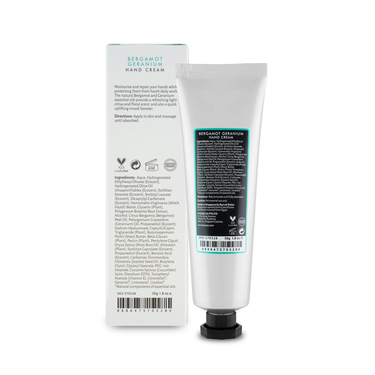 Hand Cream Bergamot Geranium - Hysses Singapore