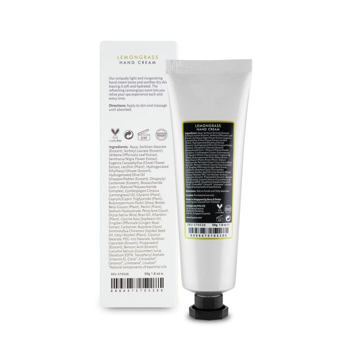 Hysses Body Care Hand Cream Lemongrass