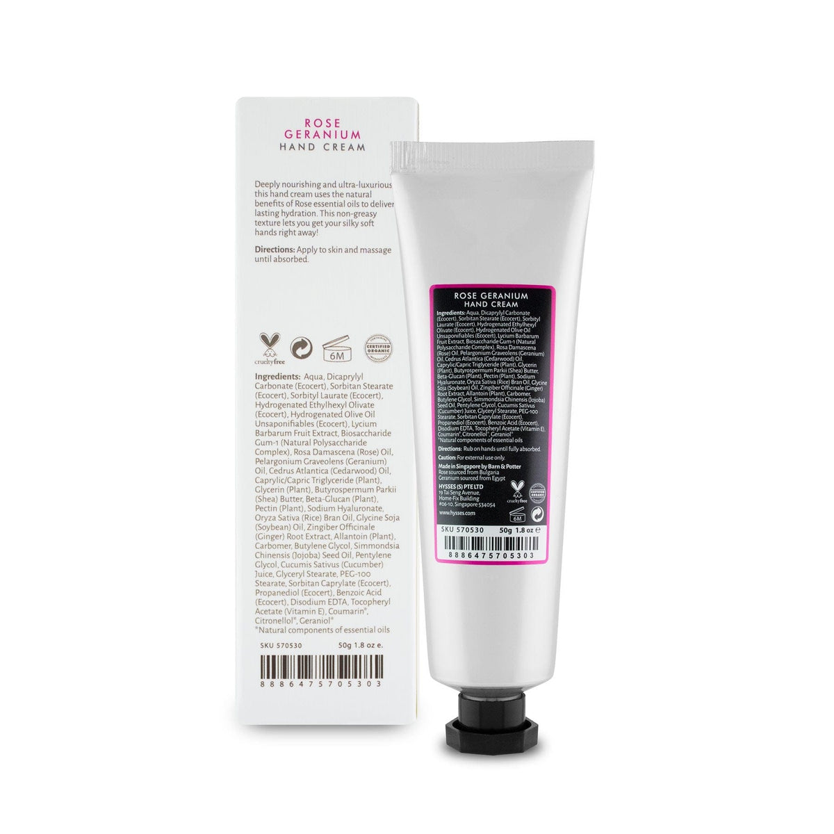 Hysses Body Care Hand Cream Rose Geranium