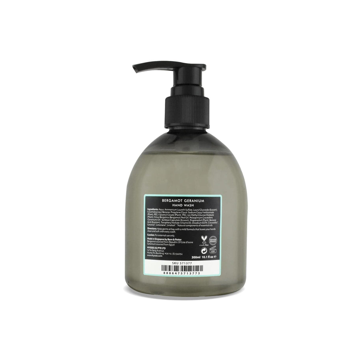 Hand Wash Bergamot Geranium - Hysses Singapore