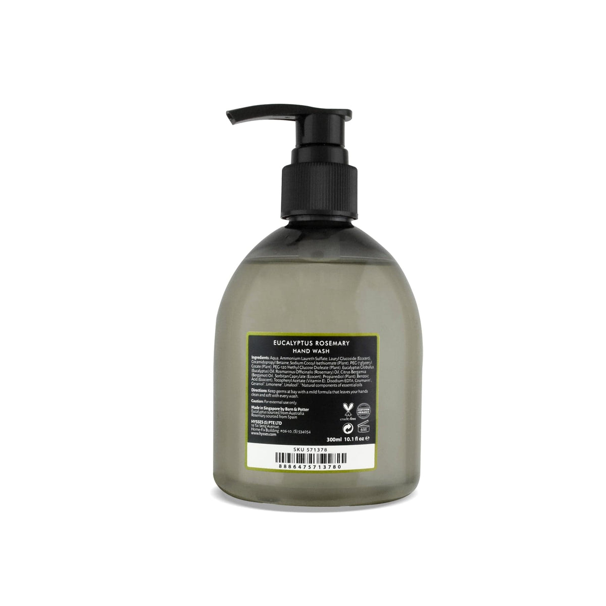 Hand Wash Eucalyptus Rosemary - Hysses Singapore