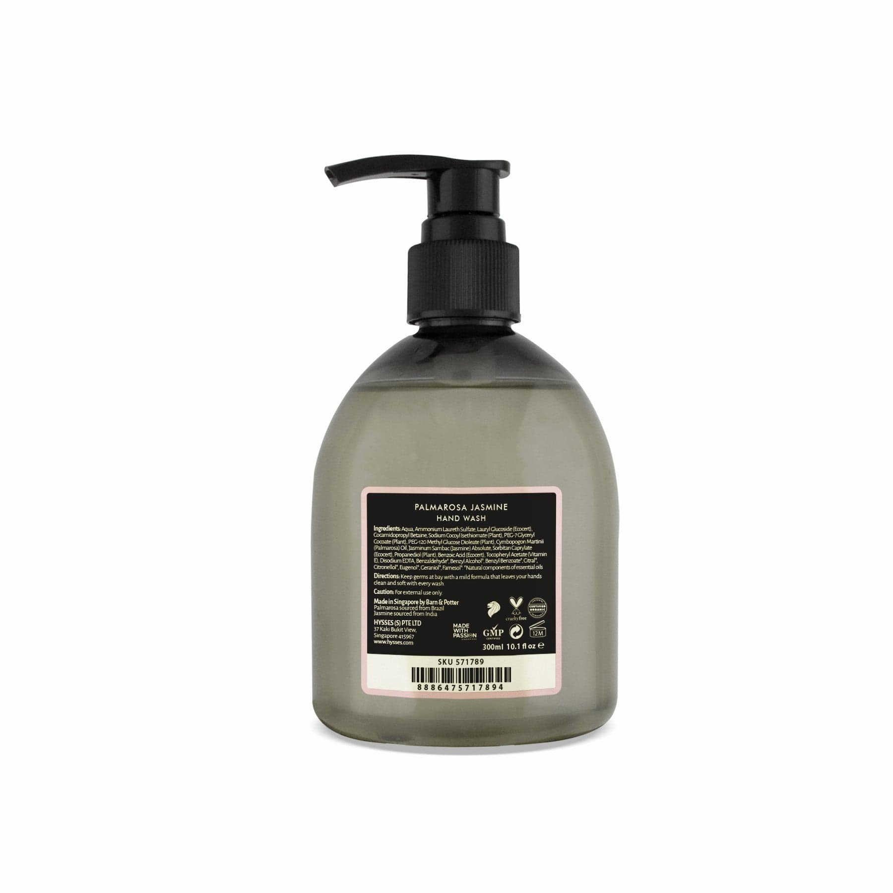 Hysses Body Care Hand Wash Palmarosa Jasmine