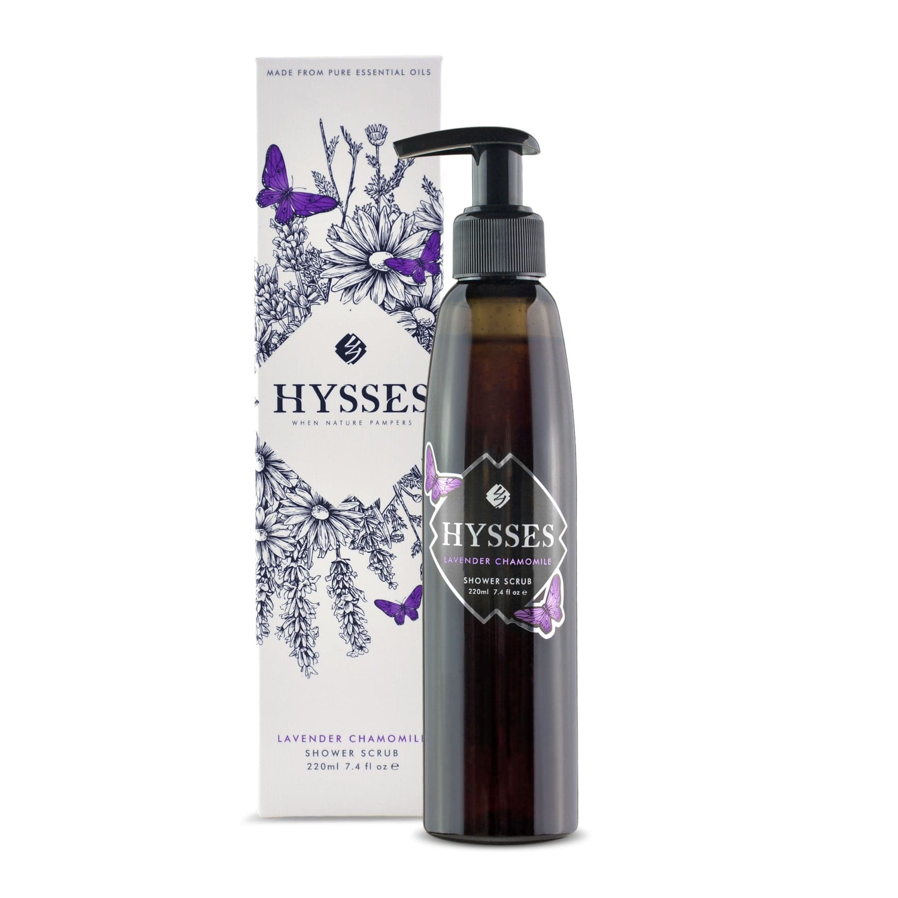 Hysses Body Care 220ml Shower Scrub Lavender Chamomile, 220ML