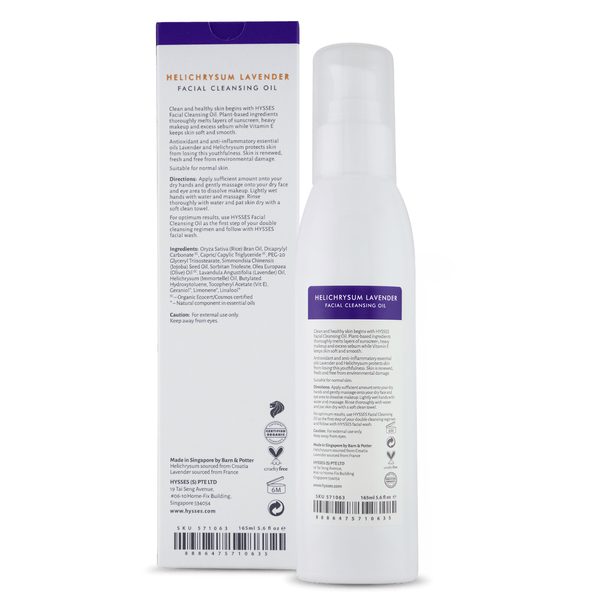 Hysses Face Care Facial Cleansing Oil Helichrysum Lavender