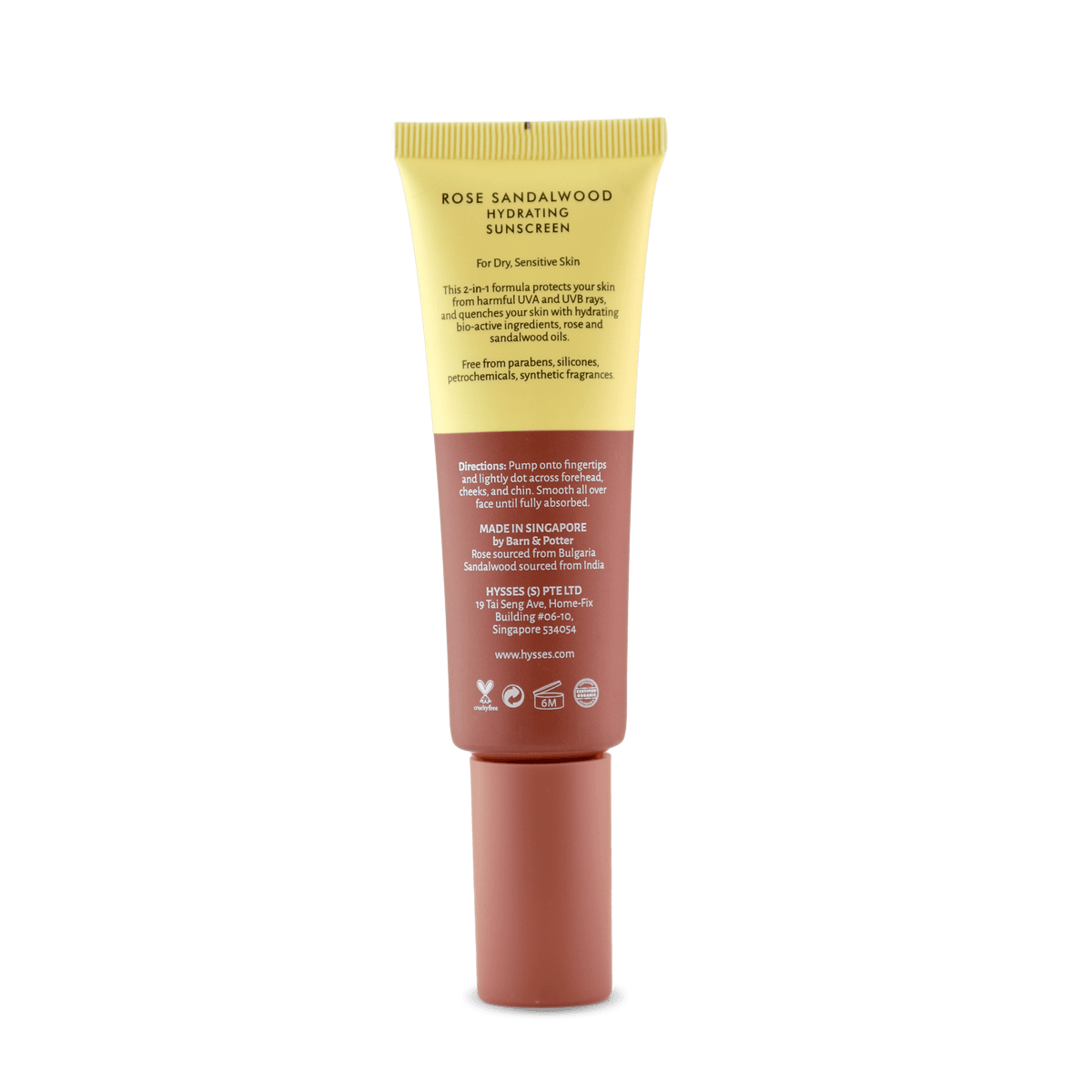 Hysses Face Care Hydrating Sunscreen Rose Sandalwood SPF 40 / PA++