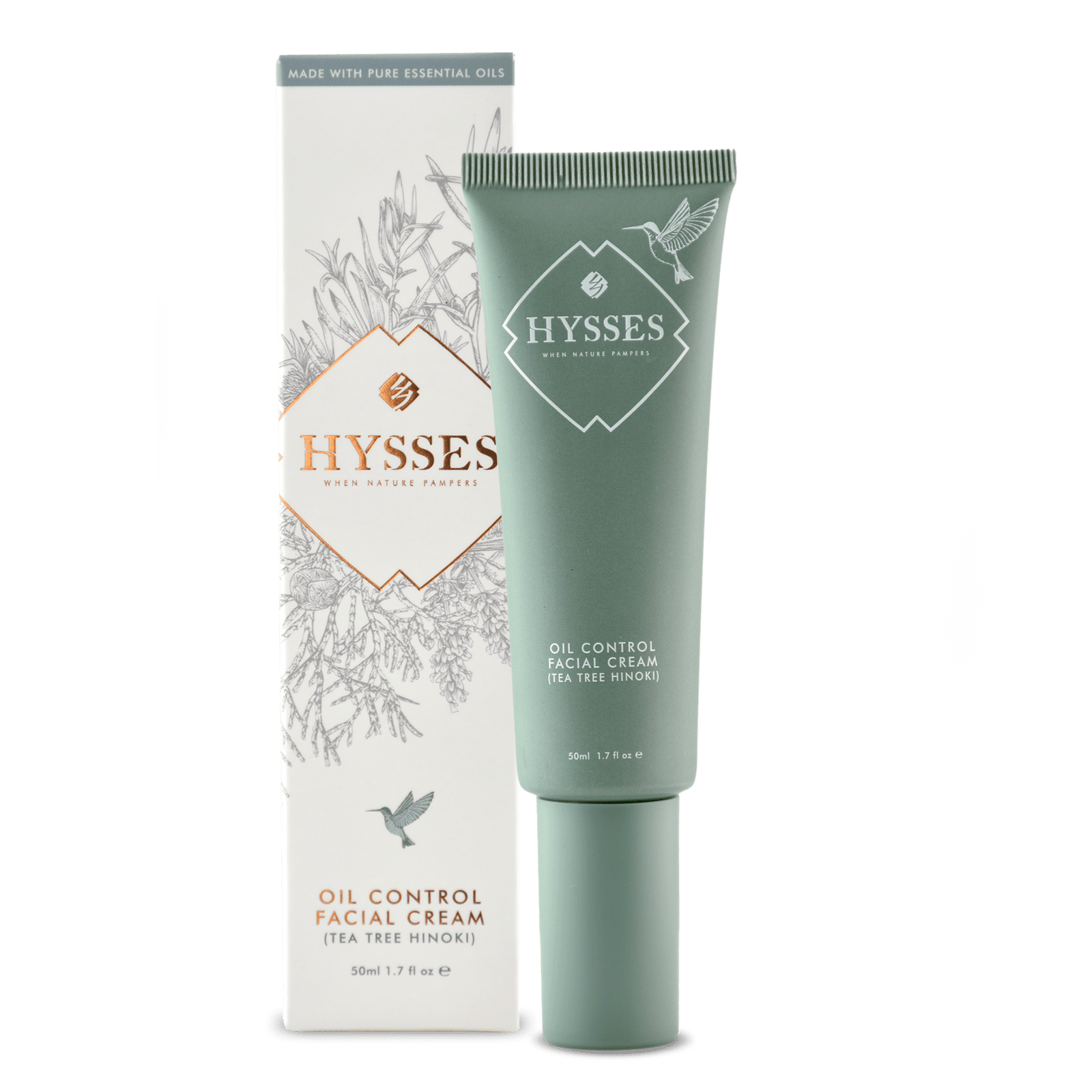 Hysses Face Care Oil Control Facial Cream Tea Tree Hinoki