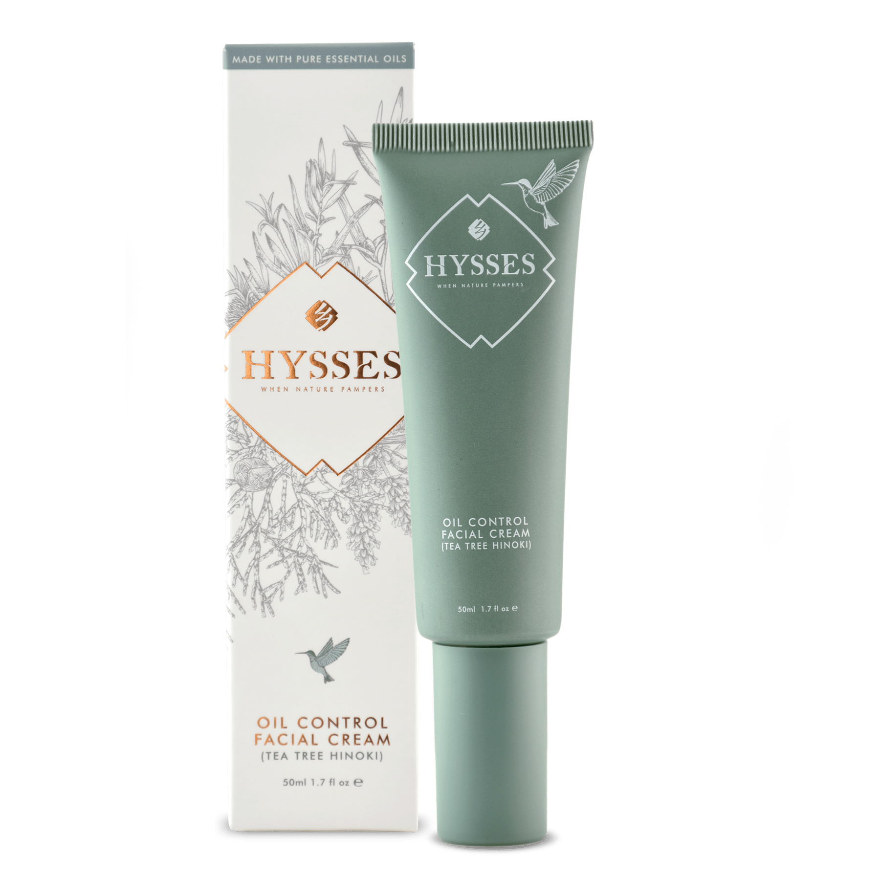 Hysses Face Care Oil Control Facial Cream Tea Tree Hinoki