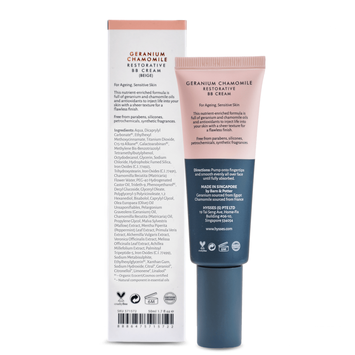 Hysses Face Care Restorative BB Cream Geranium Chamomile SPF20