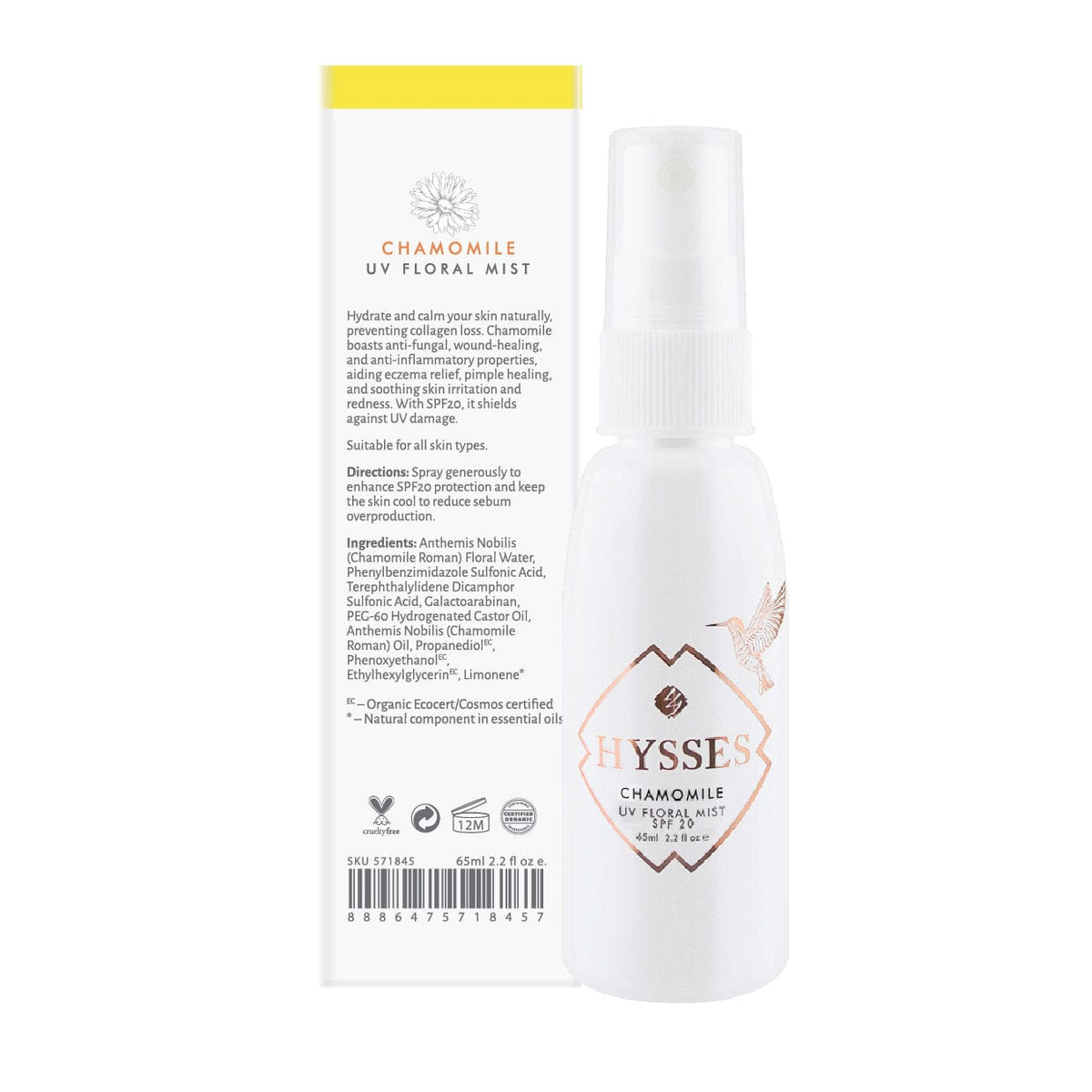 Hysses Face Care UV Floral Mist Chamomile SPF20