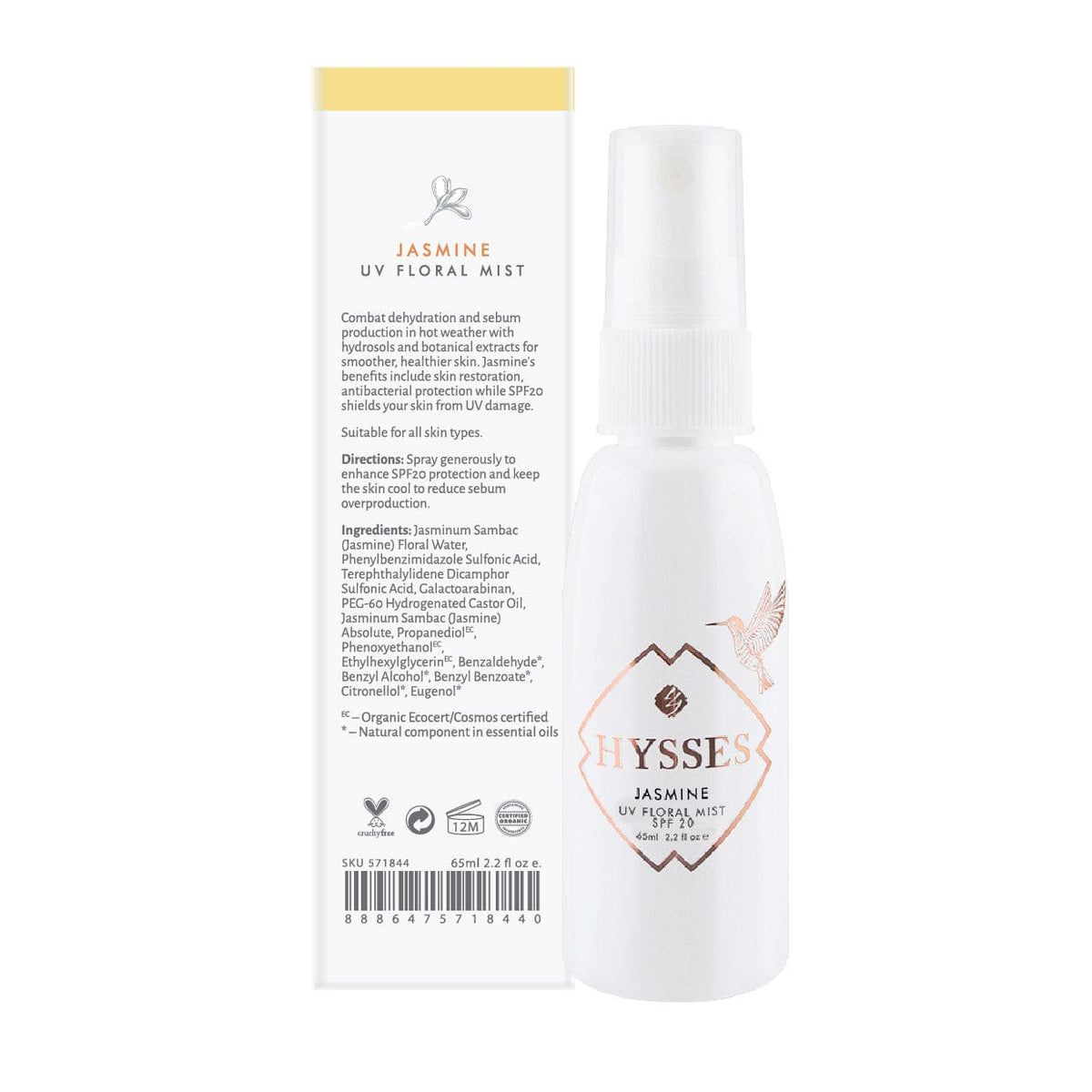 Hysses Face Care UV Floral Mist Jasmine SPF20