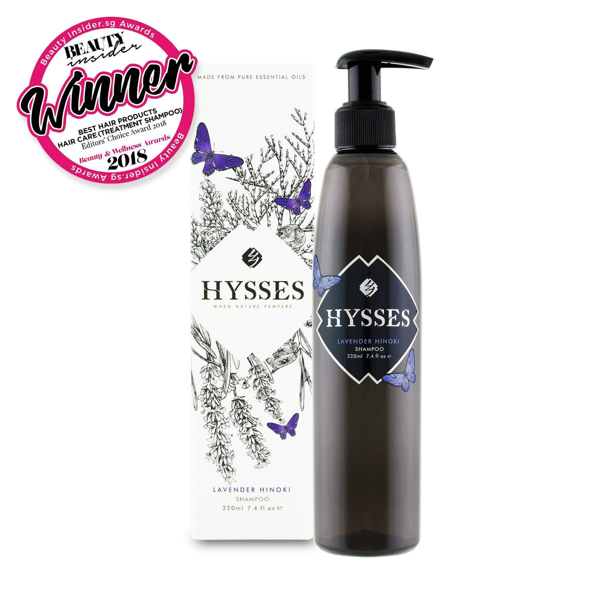 Hysses Hair Care 220ml Shampoo Lavender Hinoki