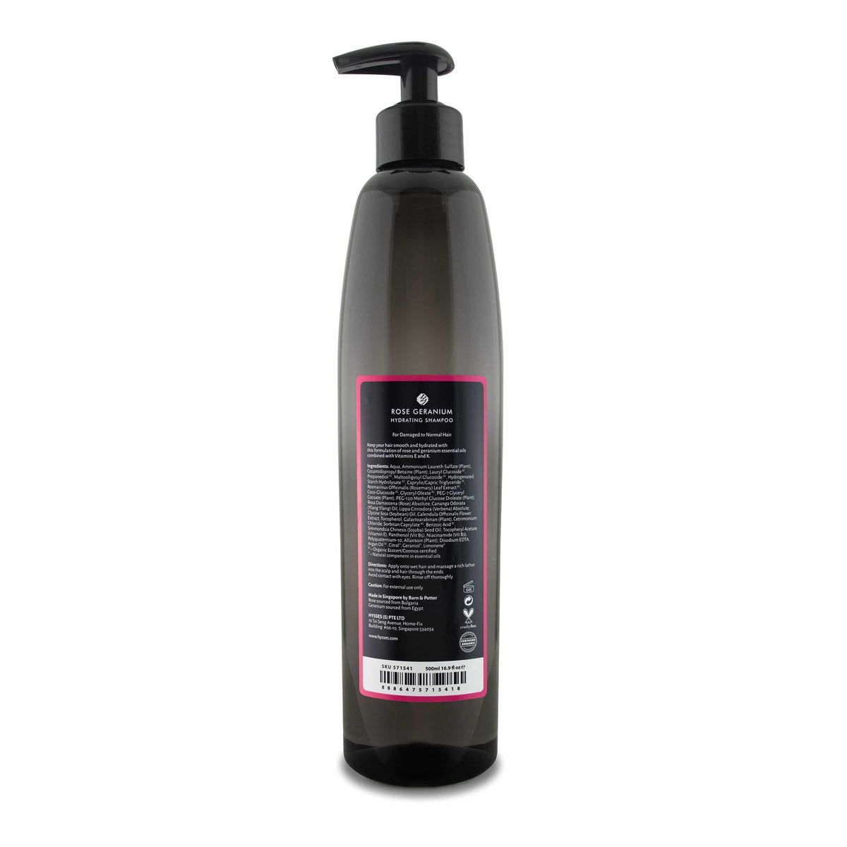 Hysses Hair Care Shampoo Rose Geranium