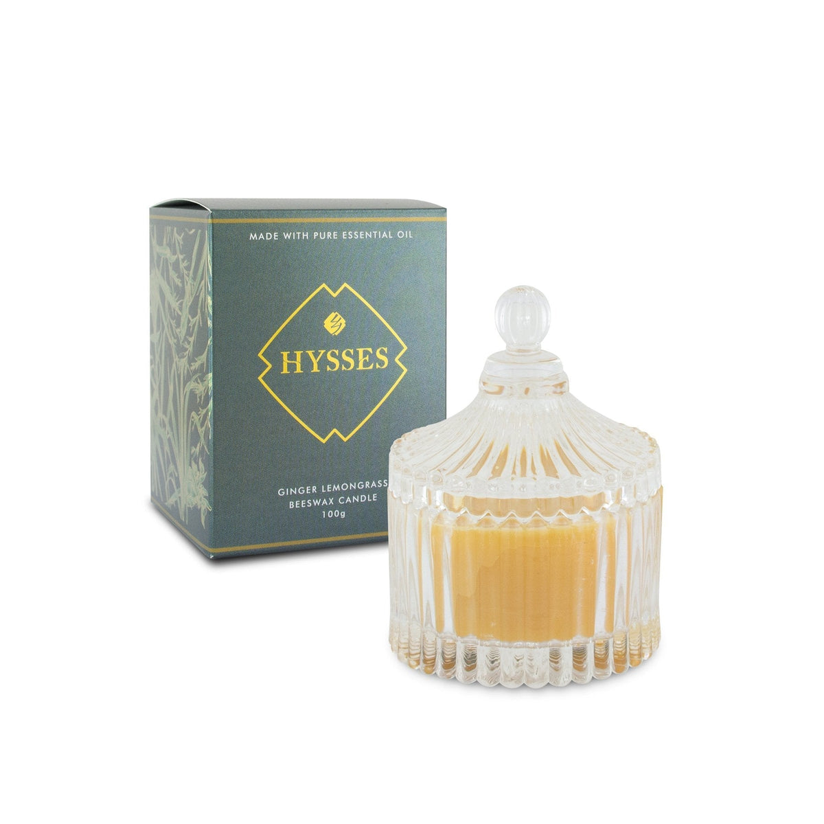 Beeswax Candle Ginger Lemongrass - Hysses Singapore