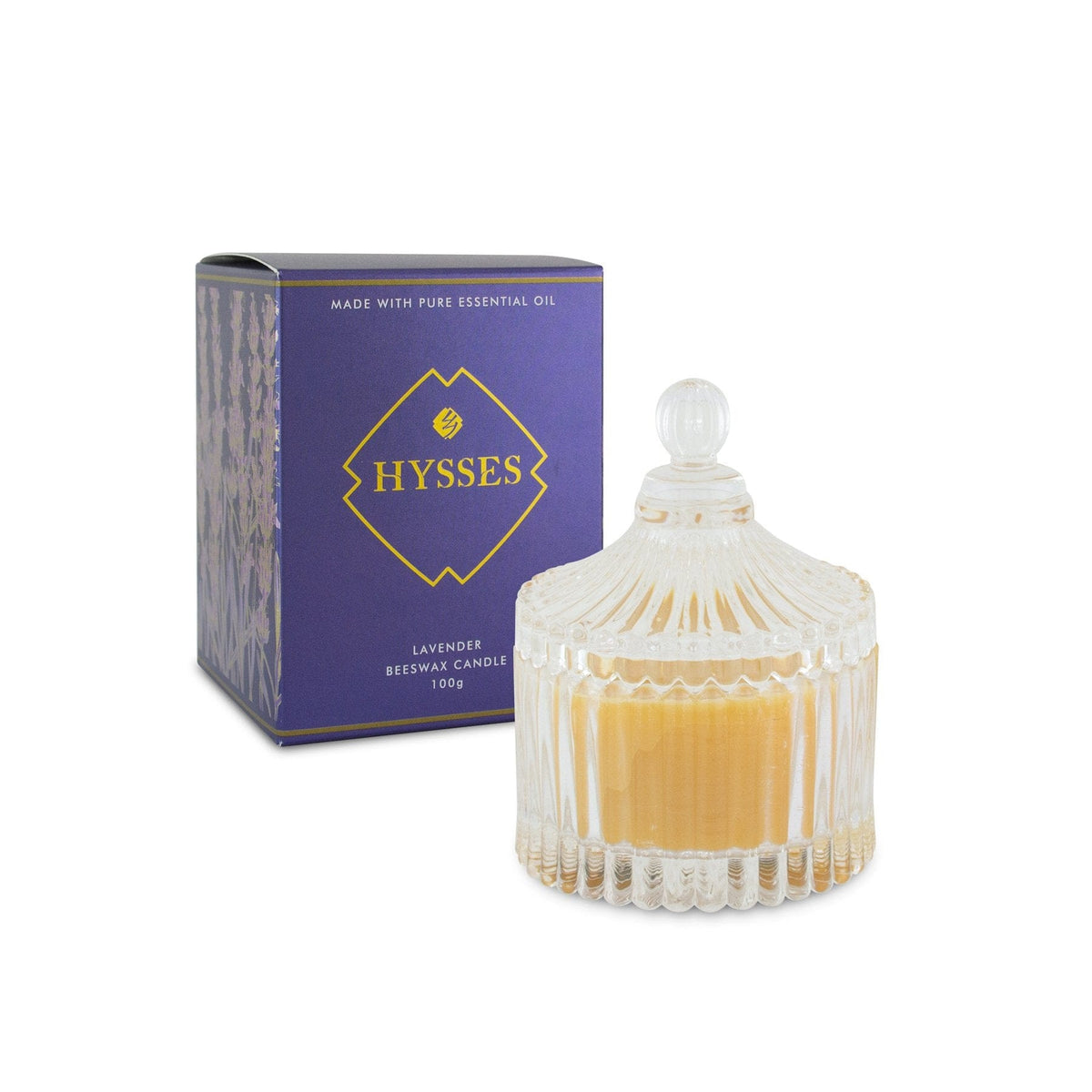 Beeswax Candle Lavender - Hysses Singapore