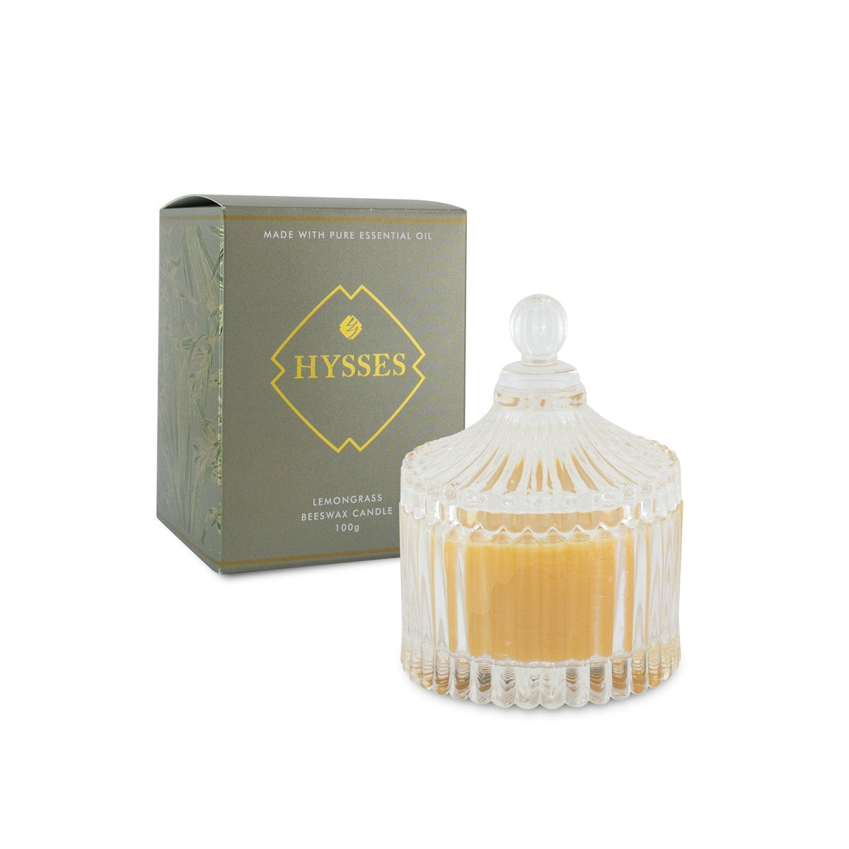 Beeswax Candle Lemongrass - Hysses Singapore