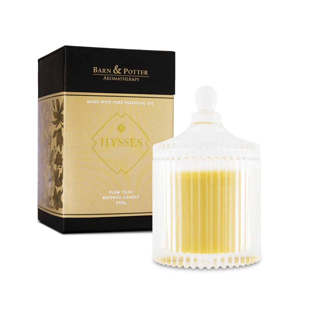 Hysses Home Scents 100g Beeswax Candle Plum Yuzu 100g