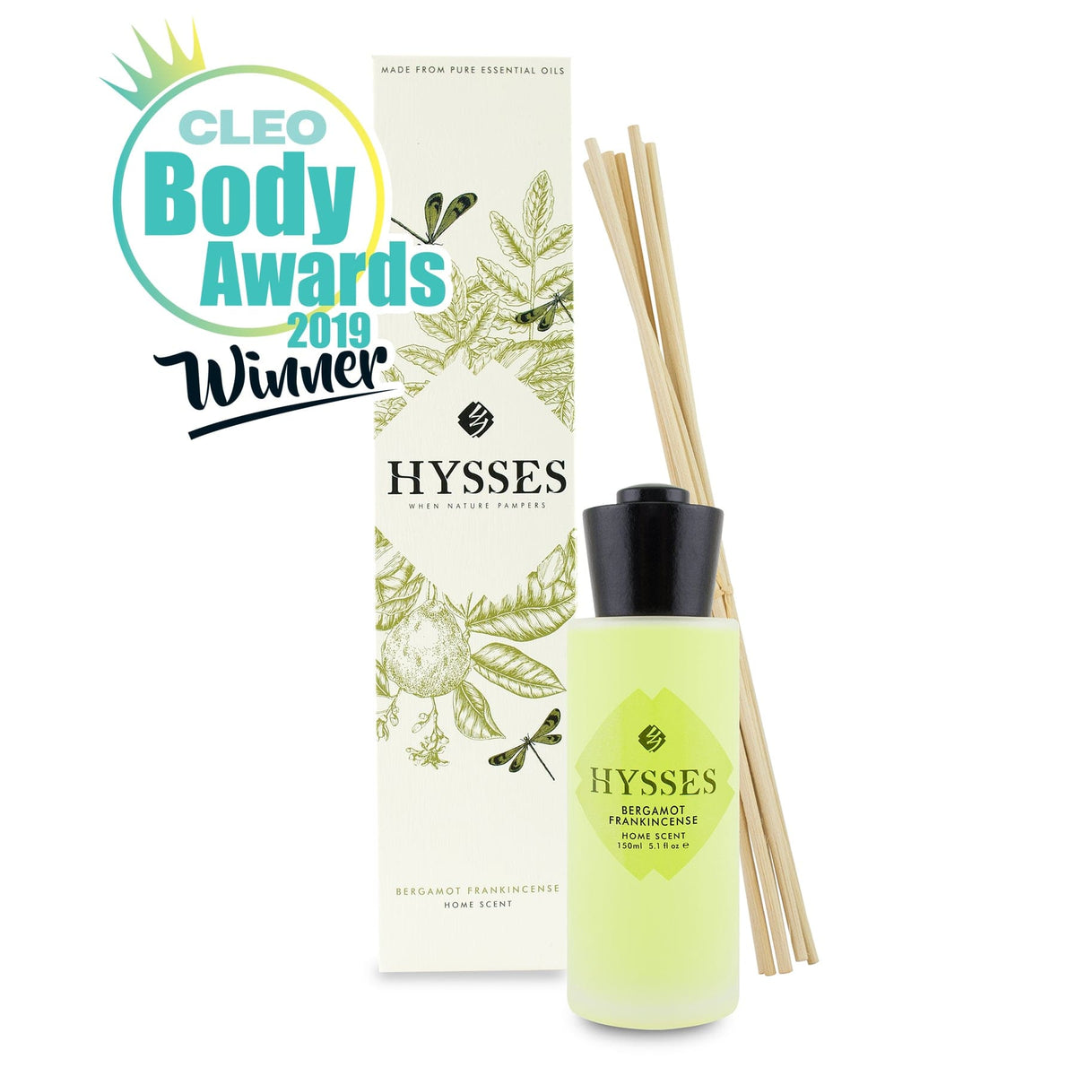 Home Scent Reed Diffuser Bergamot Frankincense - Hysses Singapore