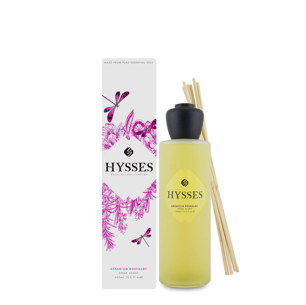 Hysses Home Scents Home Scent Reed Diffuser Geranium Rosemary