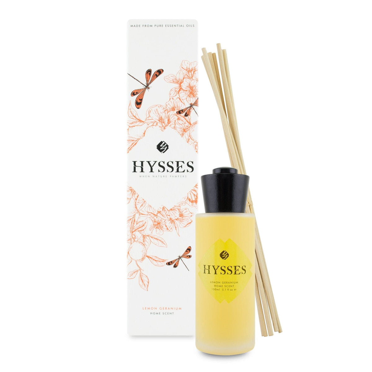 Hysses Home Scents 150ml Home Scent Reed Diffuser Lemon Geranium