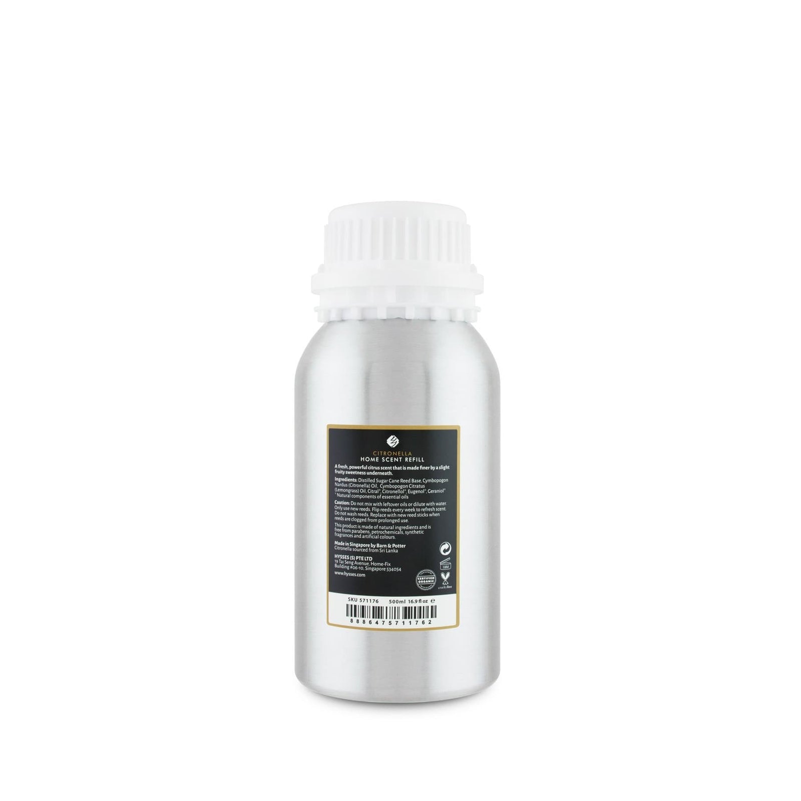 Hysses Home Scents 500ml Refill Home Scent Citronella