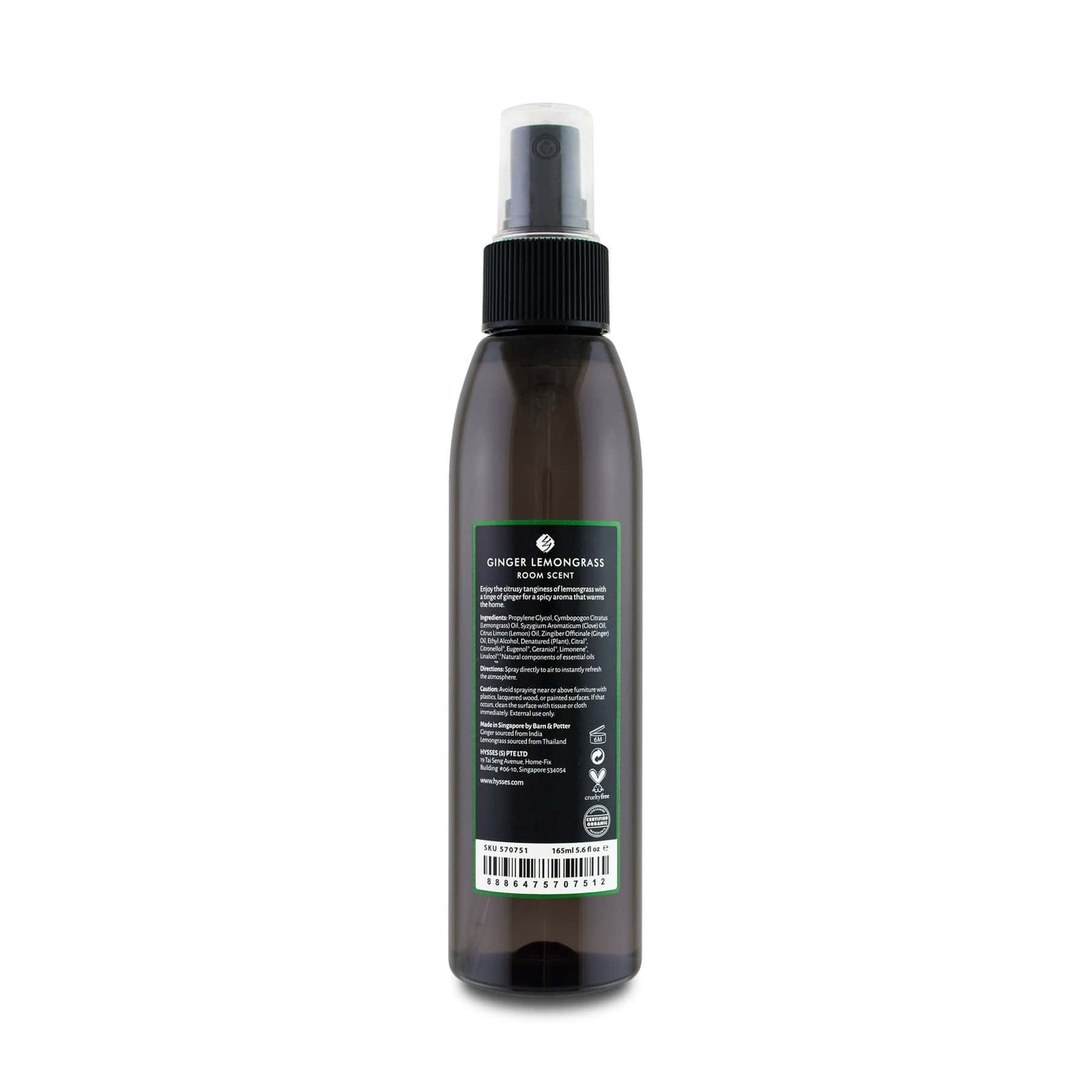 Hysses Home Scents Room Scent Ginger Lemongrass