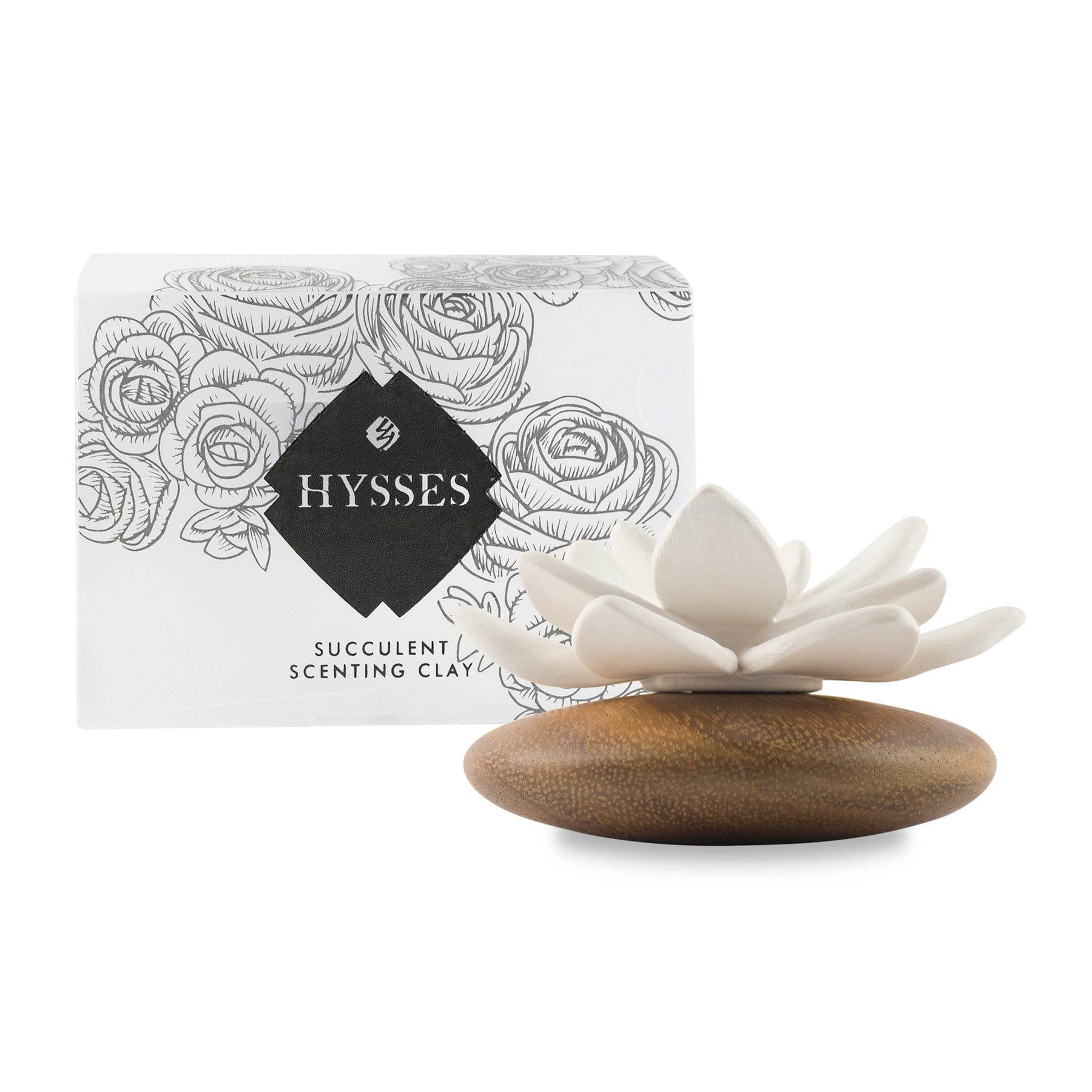 Hysses Home Scents Succulent Diffuser Scenting Clay Rosa Debay